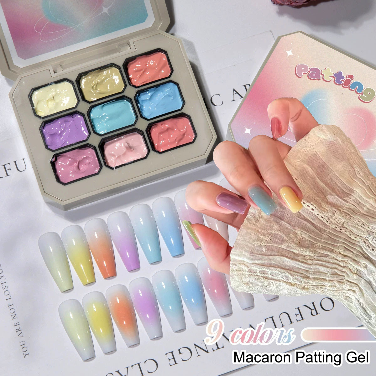 Nail Art Halal - 1pc Solid Makaron Nail Polish Gel