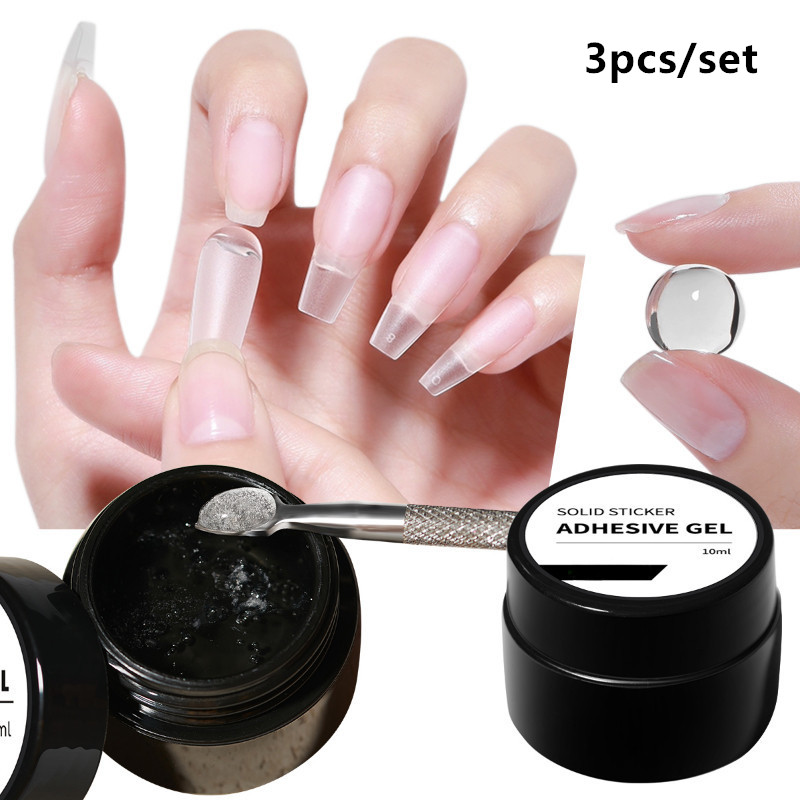 3pcs/set Solid Nail Tips Gel S - Nail Art Halal 评论和价格