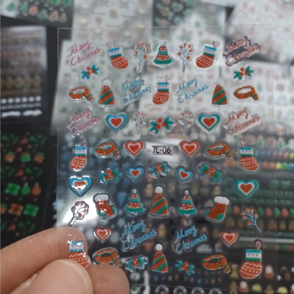 30PCS Christmas Nail Art Stick - Nail Art Xmas Stickers 评论和价格