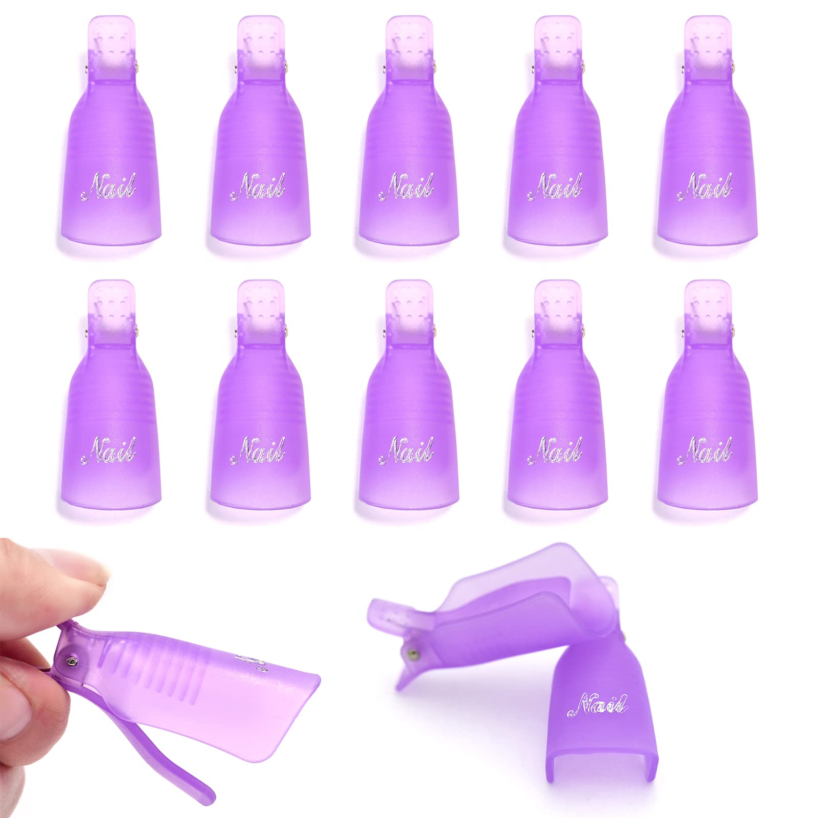 10Pcs Plastic Nail Art Soak Of - Nail Art Halal 评论和价格