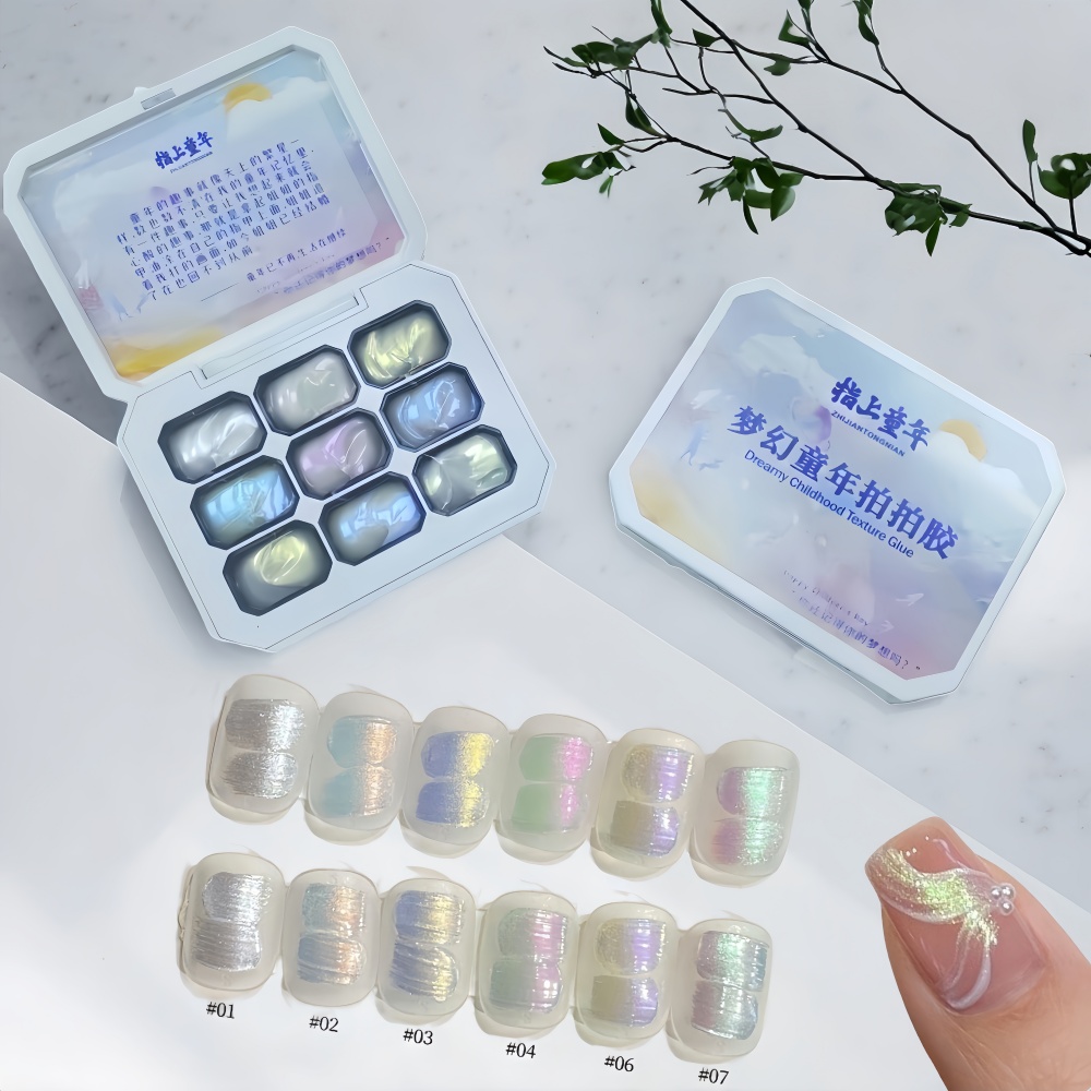 1pc 9-color new popular pattin - Nail Art Halal 评论和价格