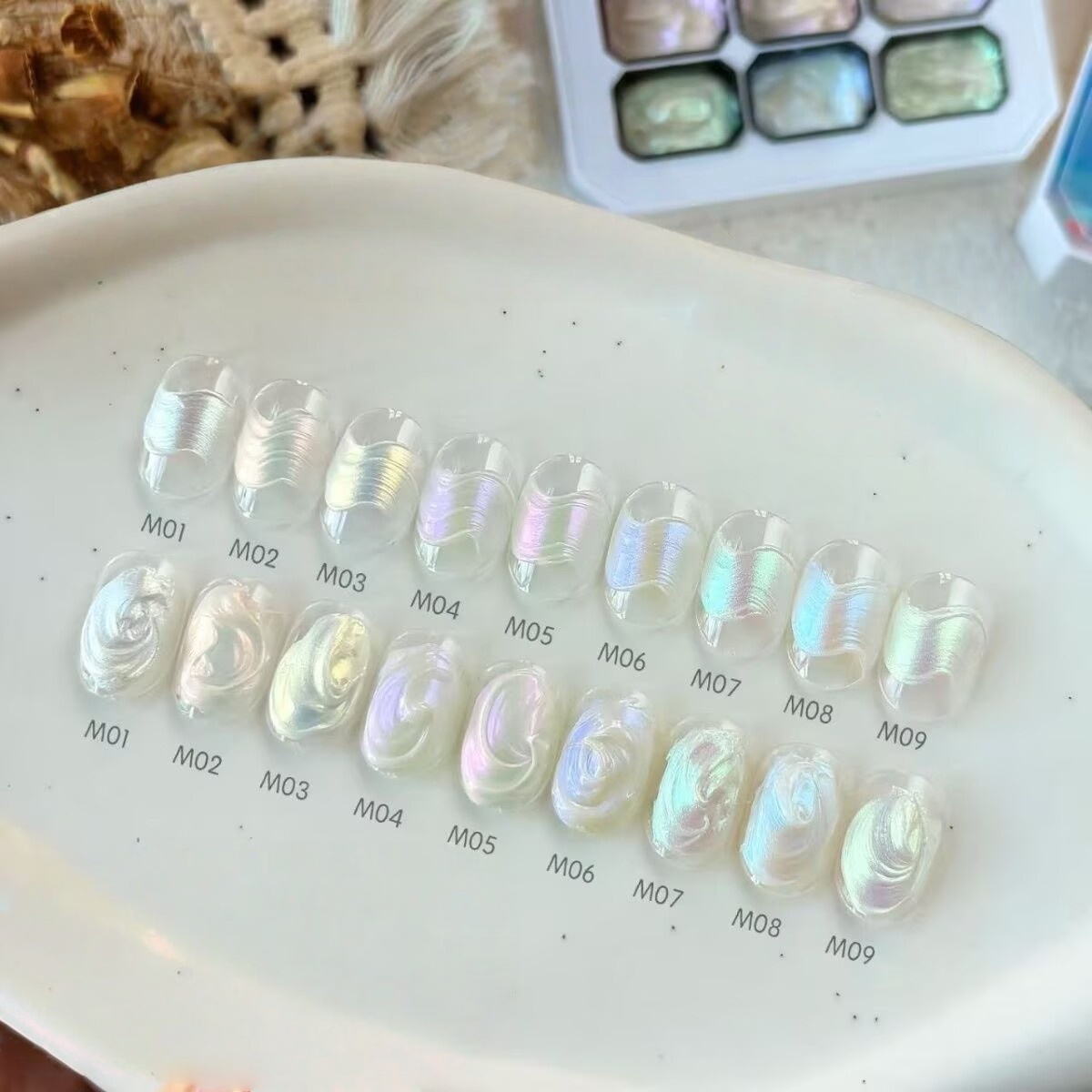 1pc 9-color new popular pattin - Nail Art Halal 评论和价格