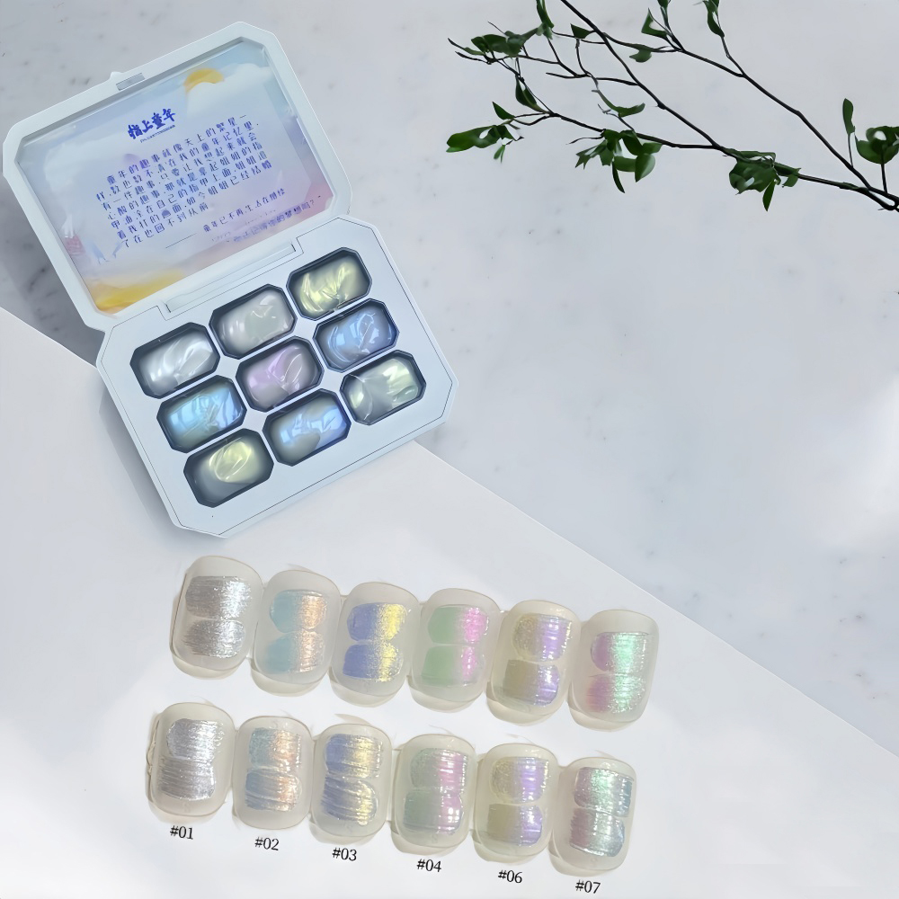 1pc 9-color new popular pattin - Nail Art Halal 评论和价格