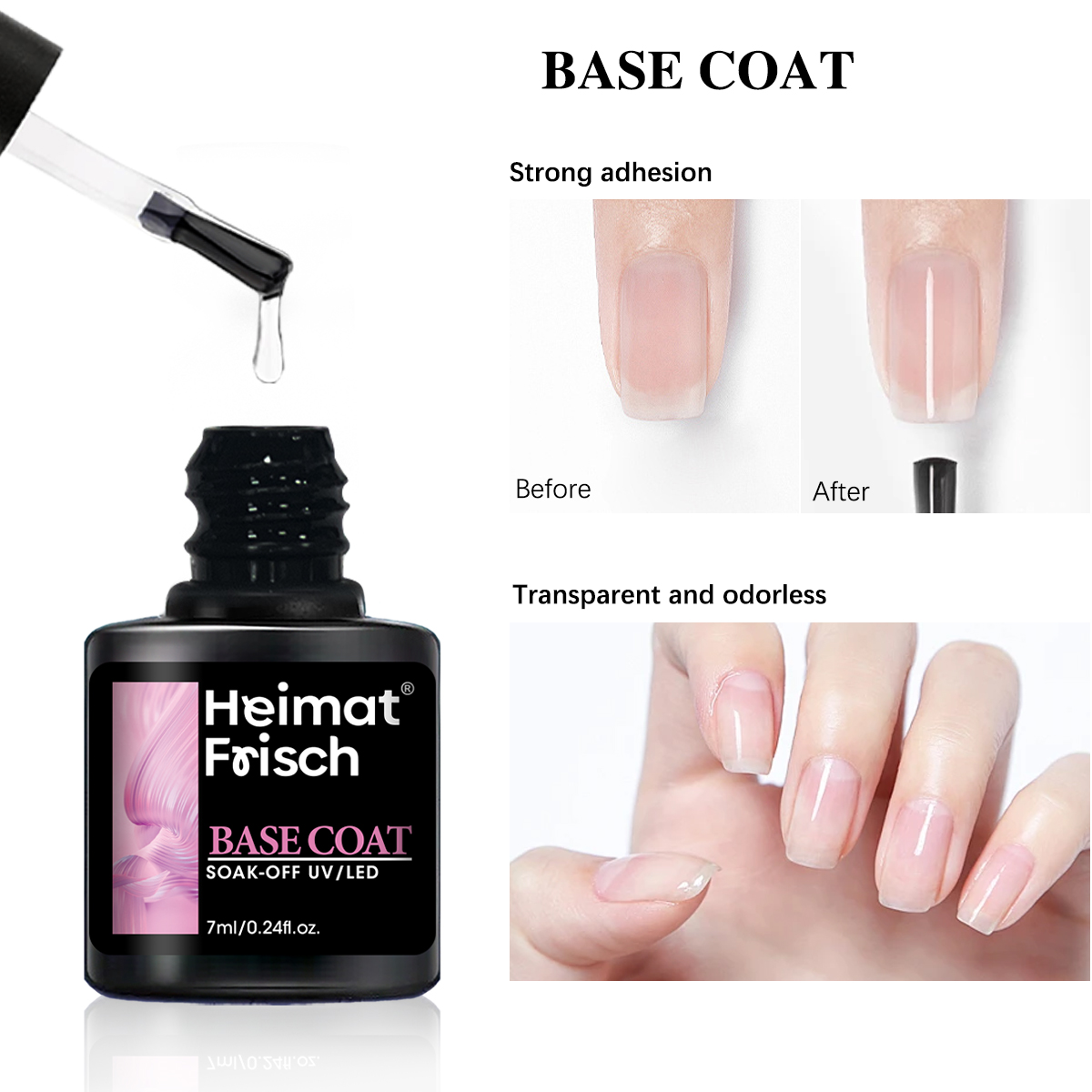 Heimat Frisch 3-pack: base coa - Gel Top Coat 评论和价格