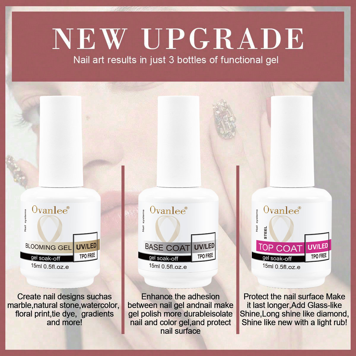 Manicure Blooming Gel Base Coa - Gel Top Coat 评论和价格