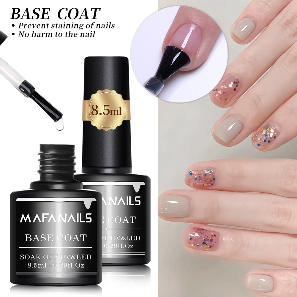 2pcs Clear Gel Top Coat & Base - Gel Top Coat 评论和价格