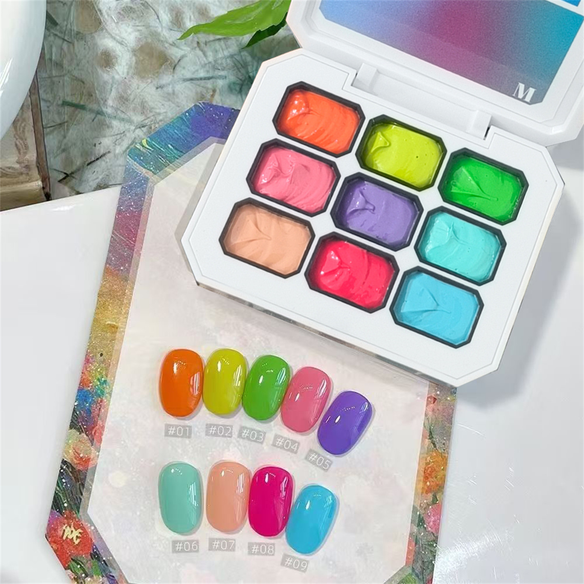 1pc 9-color Solid Nail Polish  - Nail Art Halal 评论和价格